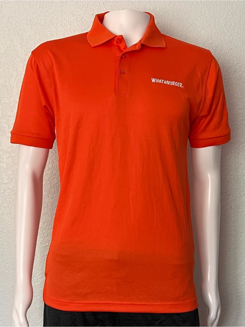 Whataburger Employee Polo Shirt Small Orange Embroidered Work Uniform